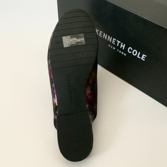 Kenneth Cole Wallice Slip On Mule Floral Loafers Leather Fashion Pumps Shoes - Picture 8 of 12